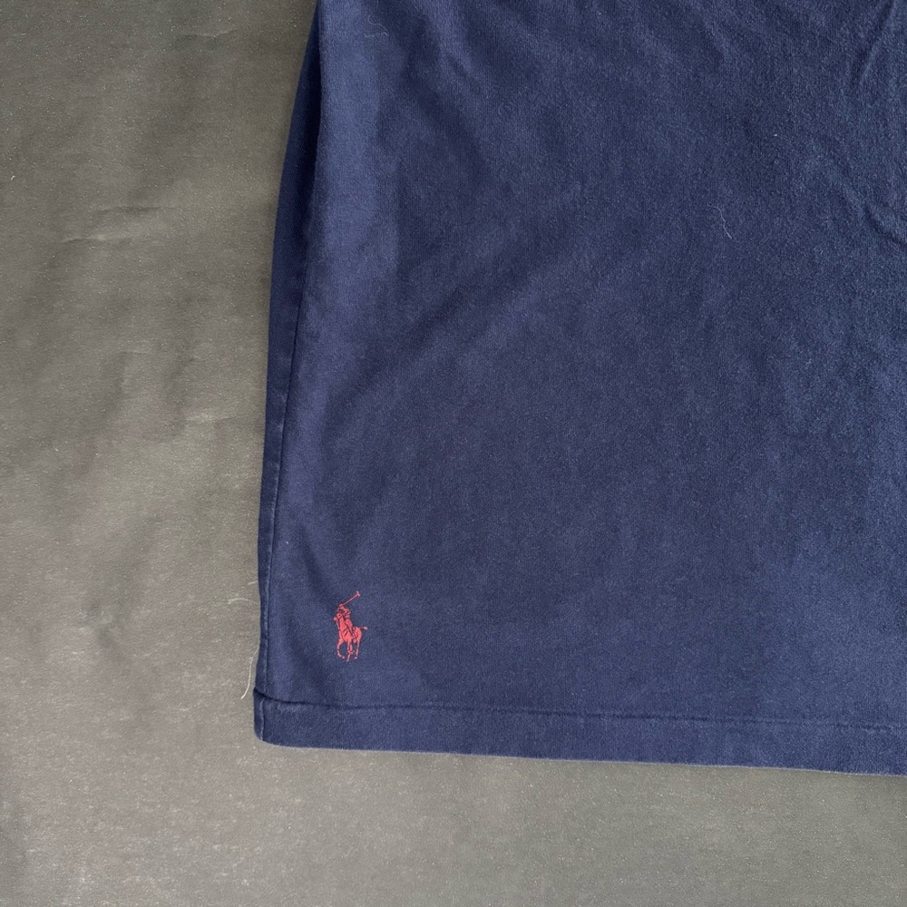 Polo Ralph Lauren Men’s Navy Blue Logo Print Cotton Crew Neck T-Shirt 3XB 3TG - Picture 7 of 9